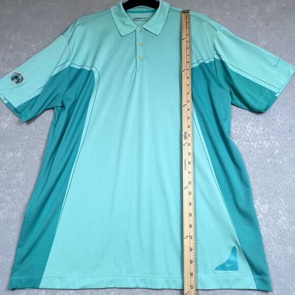 Nike Golf Dri-Fit Performance Polo Shirt Men’s XL Green Mesh Vented Sides - Picture 7 of 12
